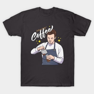 Man with black coffee in the morning T-Shirt